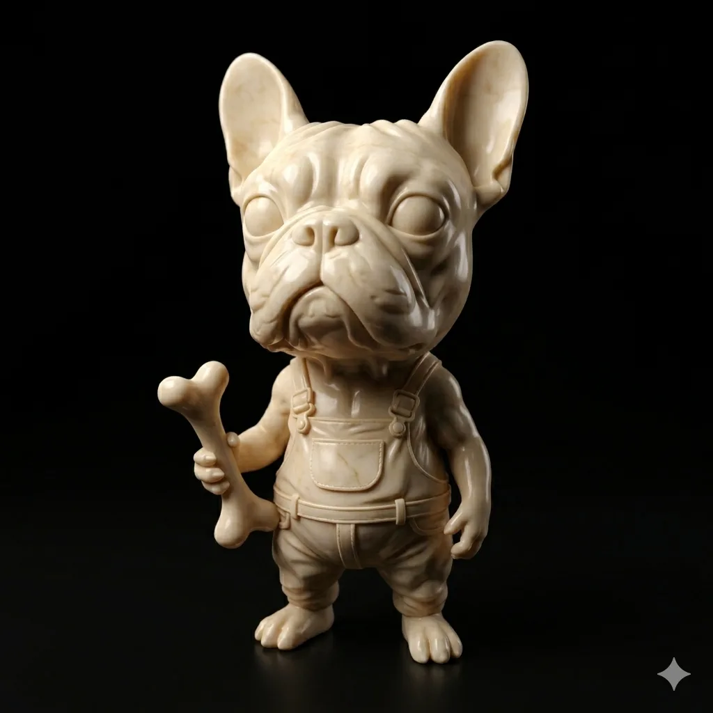 French Bulldog Statue, 5.91 Inch Bone Companion