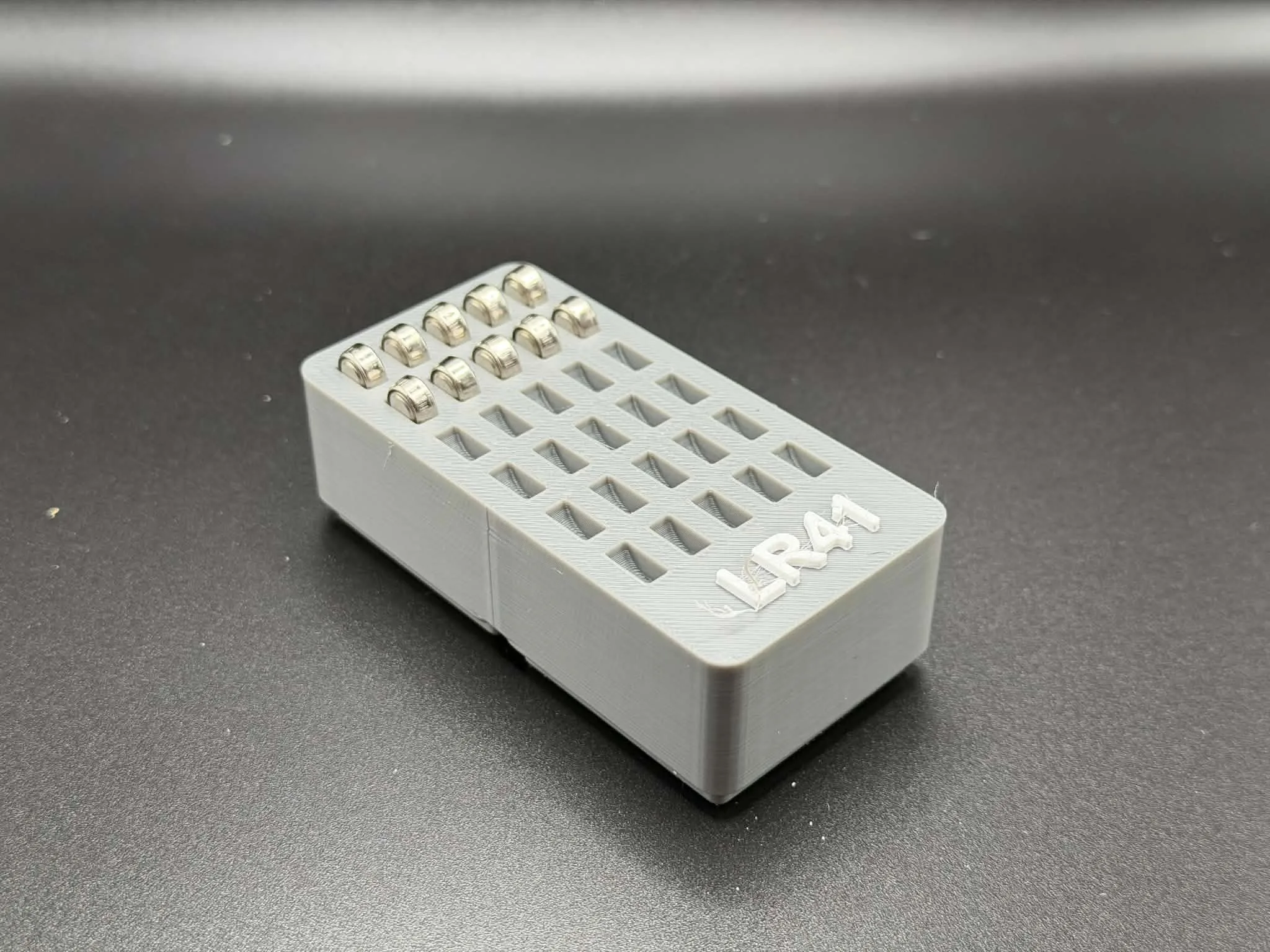 Gridfinity LR41 Battery Holder 2x1 for Coin Cells