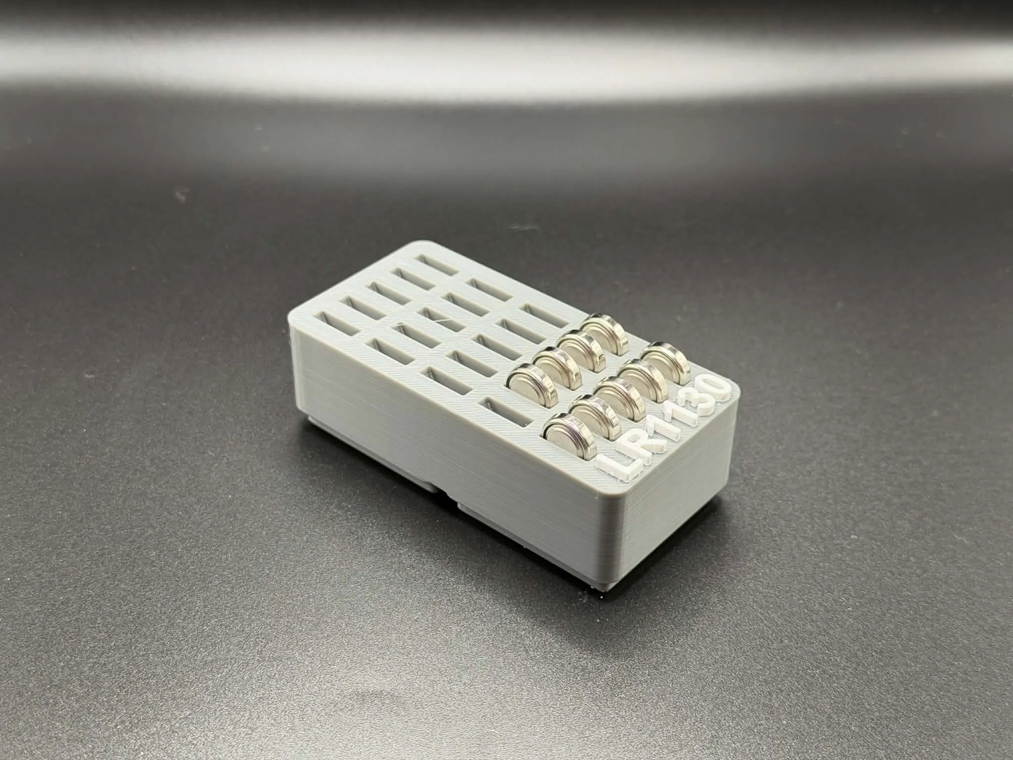 Gridfinity LR1130 Battery Holder 2x1, Holds 25 Cells