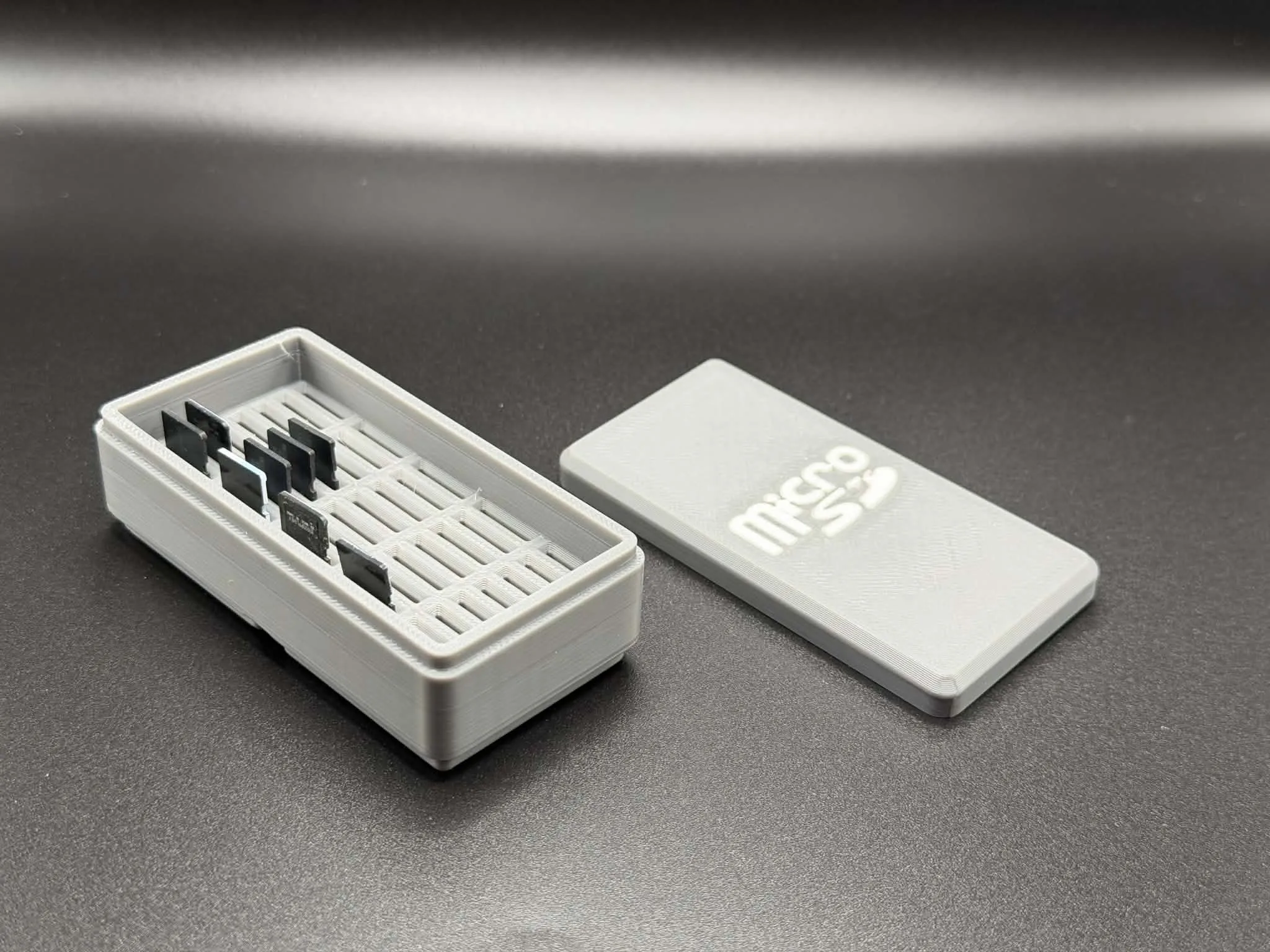 Gridfinity 2x1 Micro SD Holder with 35 Slots Organizer