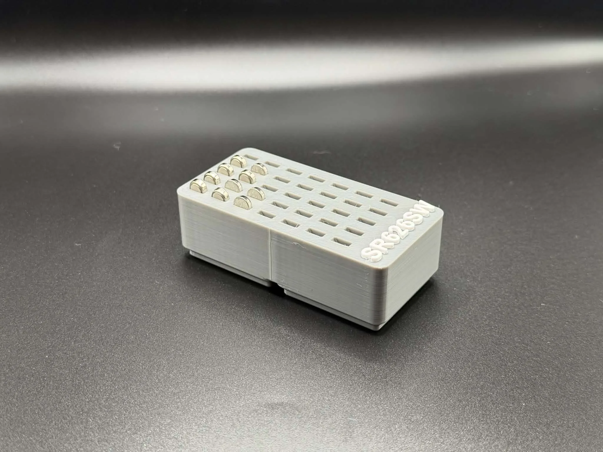 Gridfinity SR626SW Battery Holder 2x1, Holds 35 Cells