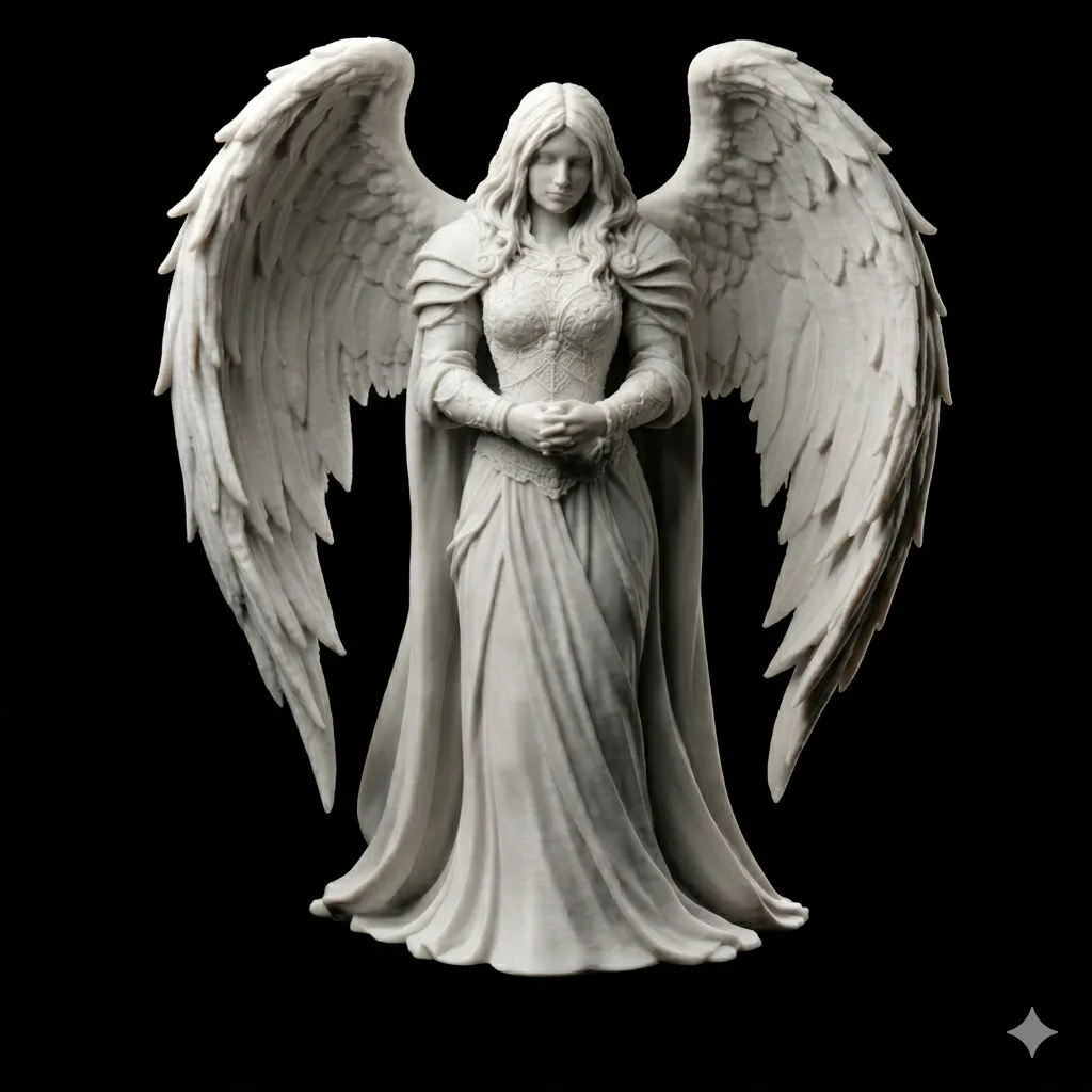 Guardian Angel Statue, 8.66 Inch Spiritual Decor