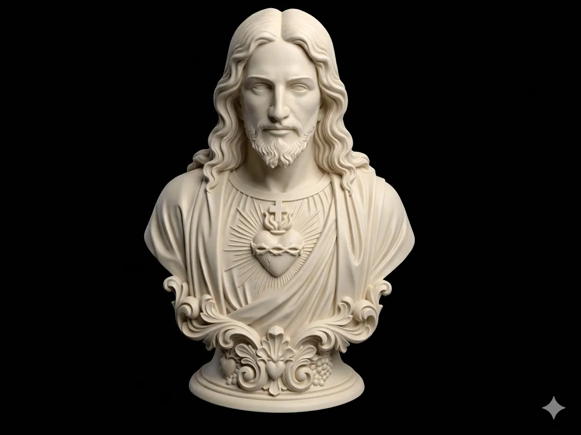 Jesus Bust Statue, 8.54 Inch Religious Home Decor