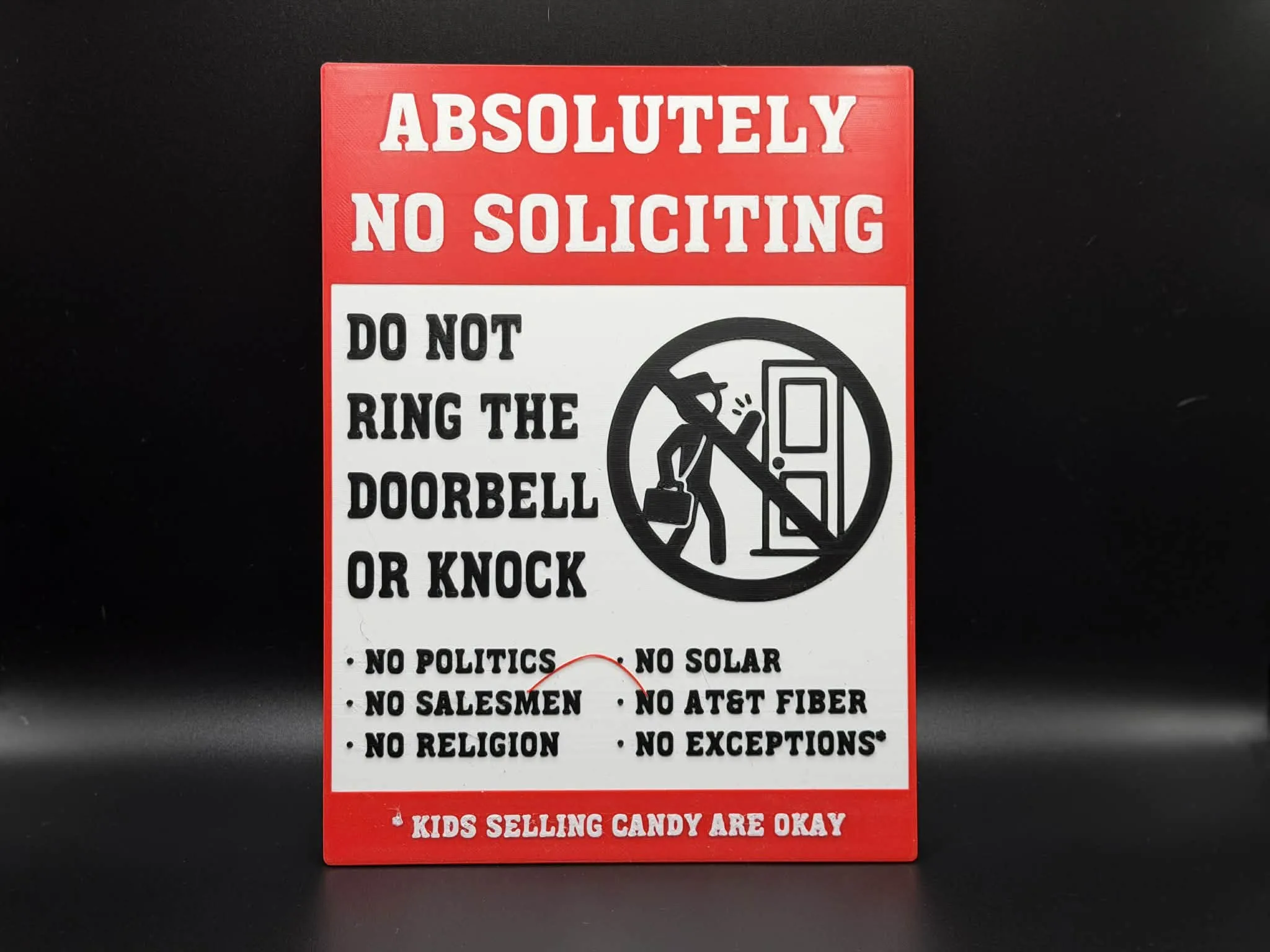 No Soliciting Sign For Door Home Office Entry