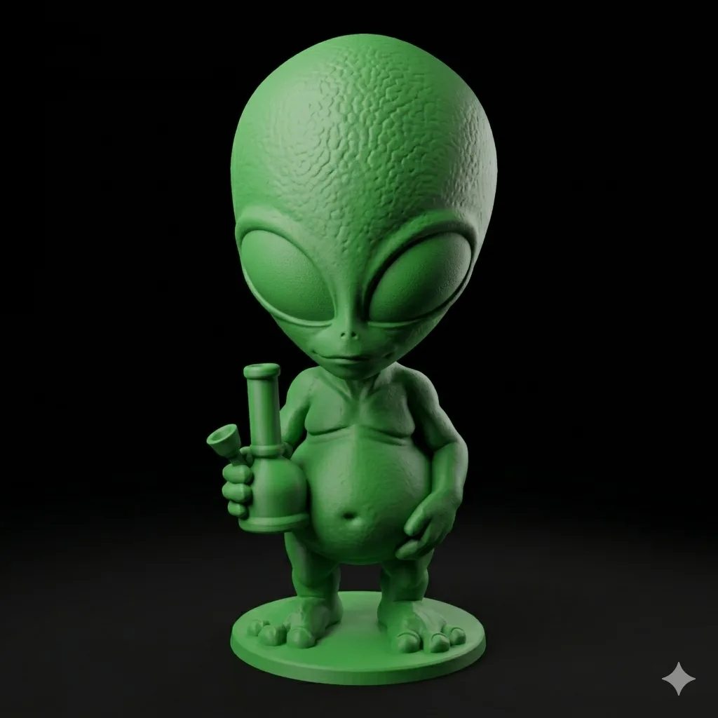 Huge Party Alien Statue, 14 Inch Novelty Decor Piece