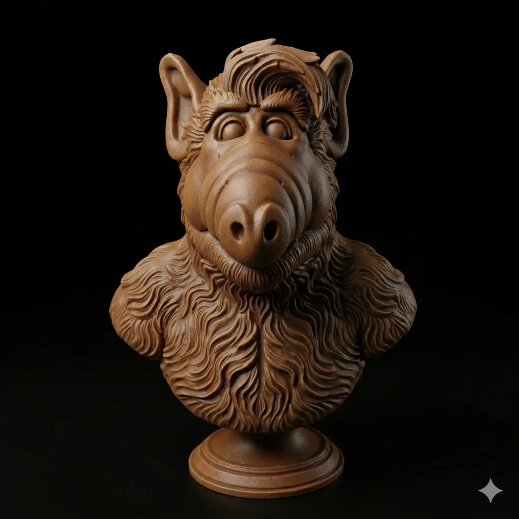 ALF Retro Alien Bust, 8.66 Inch Sci Fi Collectible