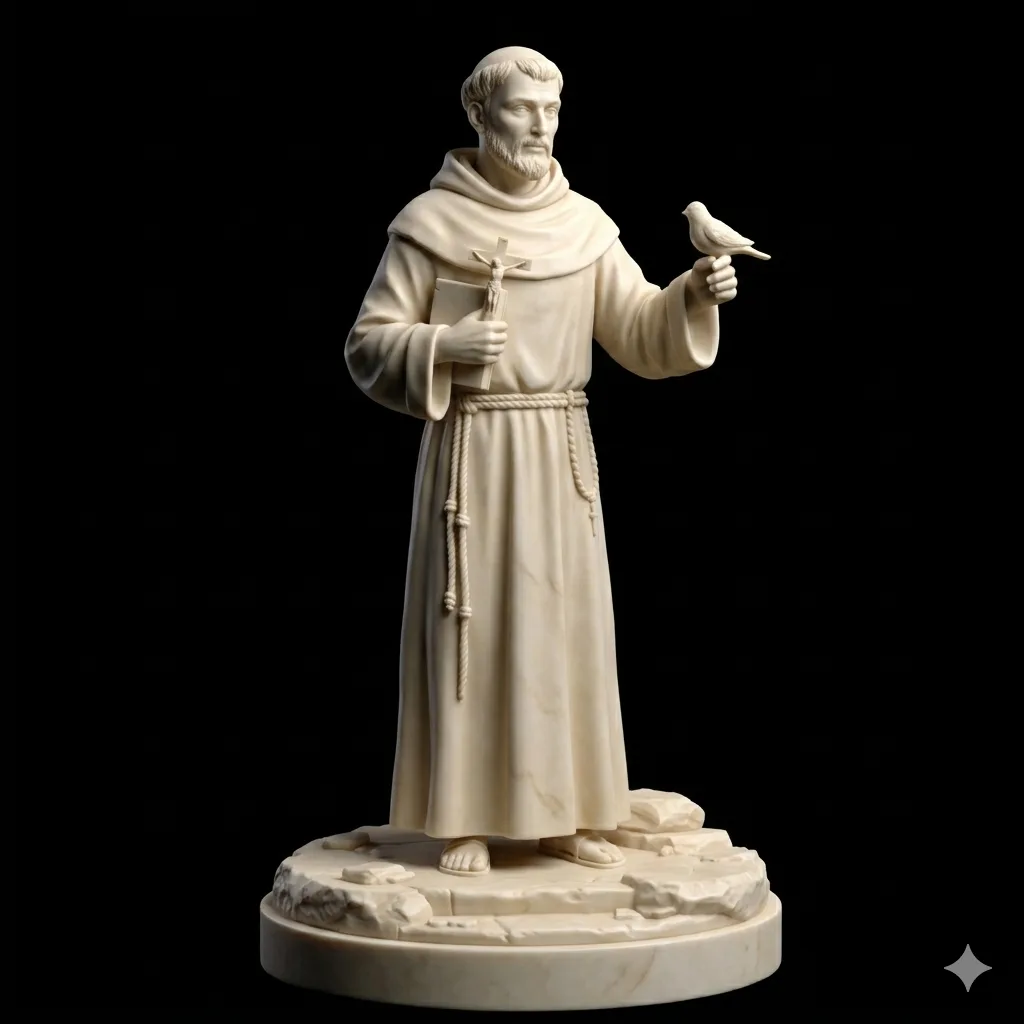 Saint Francis of Assisi Statue, 8.66 Inch Decor