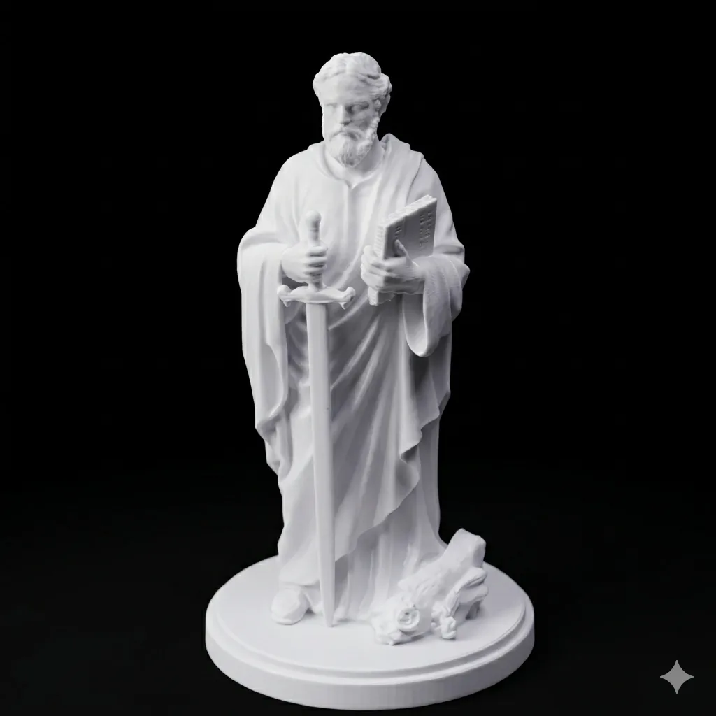 Saint Paul Statue, 8.66 Inch Guidance in Faith Decor