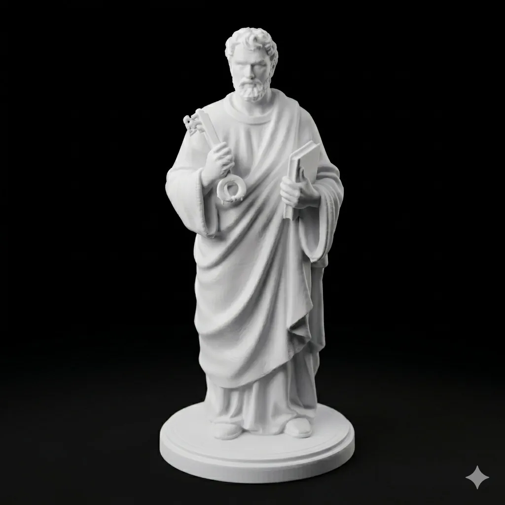 St. Peter Statue, 8.66 Inch Spiritual Strength Decor